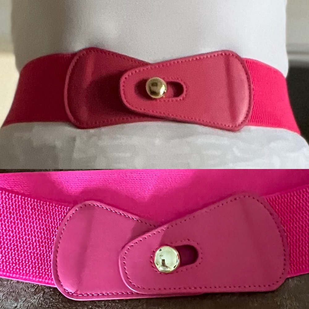 New J.McLaughlin Elastic Door Knob Belt , Hot Pink sz. S/M